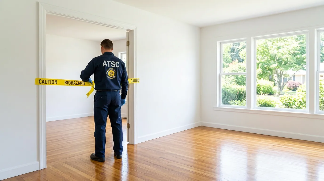 Certified biohazard cleanup crew performing Crime Scene Cleanup in Chillum